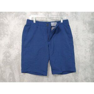 Under Armour Shorts Mens 32 Blue Match Play Golf Loose Heat Gear Stretch